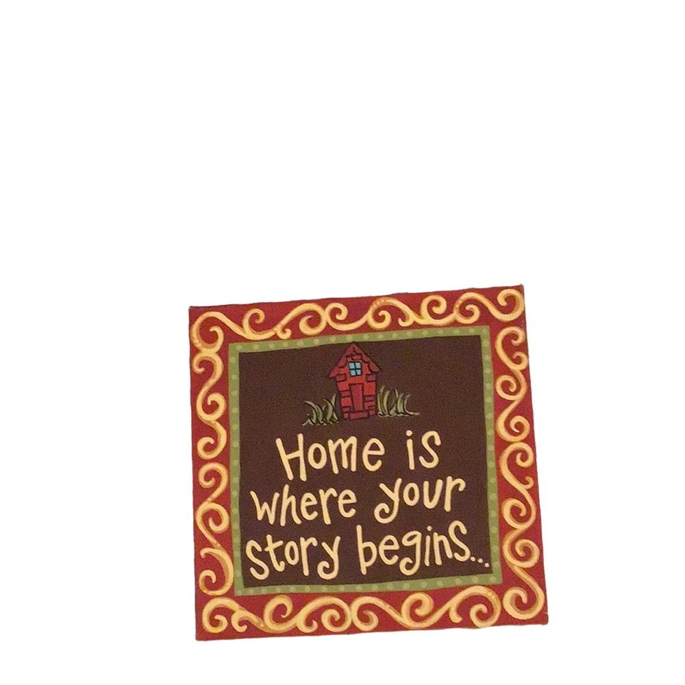 Canvas wall art 12X12 Home is where your story begins vintage cute make an offer